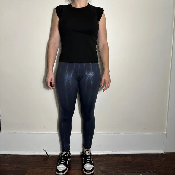 Offline Blue Sparkly Full Length Leggings Size Medium - Picture 5 of 6